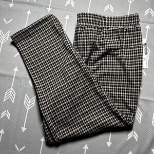 Tribal Tie Waist Soft Ponte‎ Pants Cinnamon XXL Houndstooth Plaid NWT MSRP $98